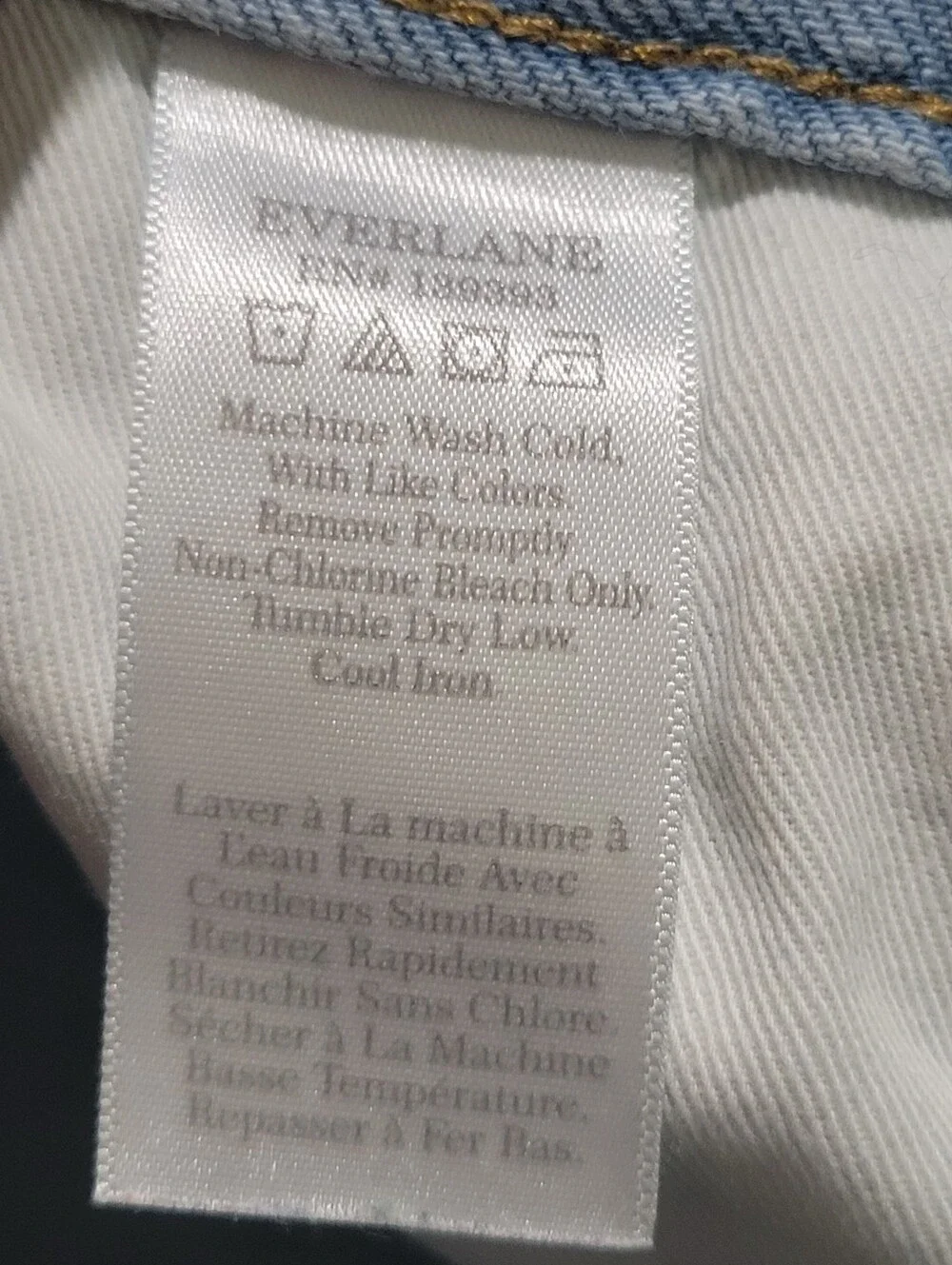 Everlane line denim